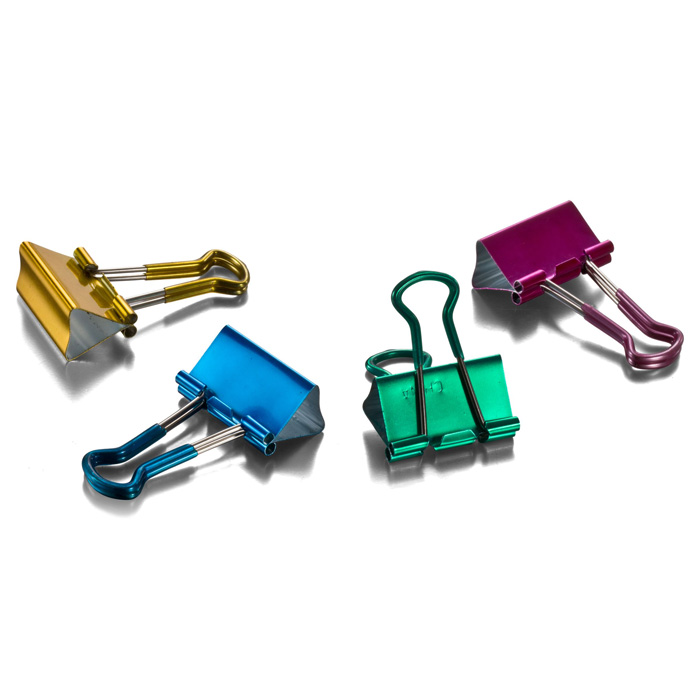 Officemate 1533765 Easy Grip Metallic Binder Clips, Large (Pack of 6)