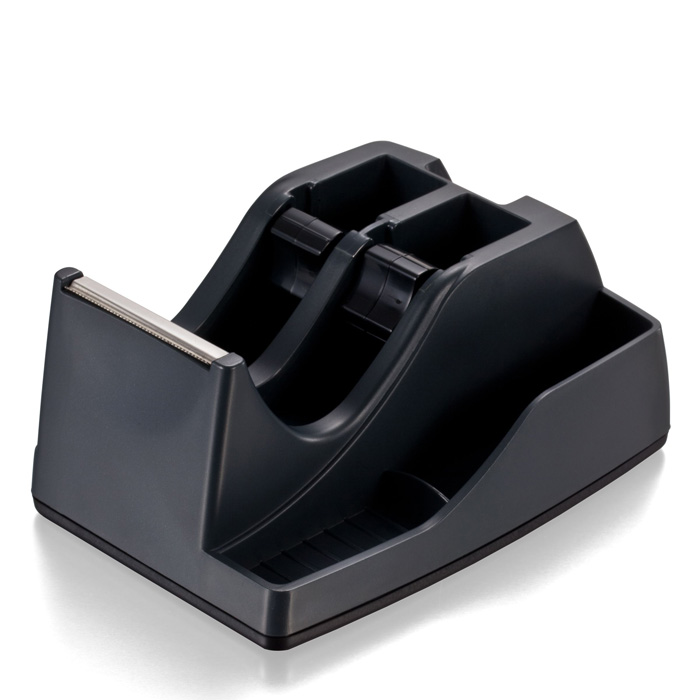 Officemate Heavy Duty Weighted 2-in-1 Tape Dispenser, Recycled, Black  (96660) 